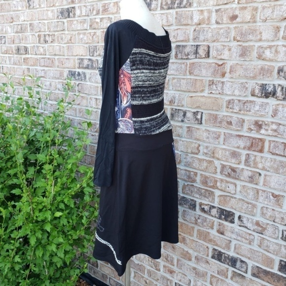 C fait pour vous long sleeve v neck dress sz 2 - Picture 2 of 8